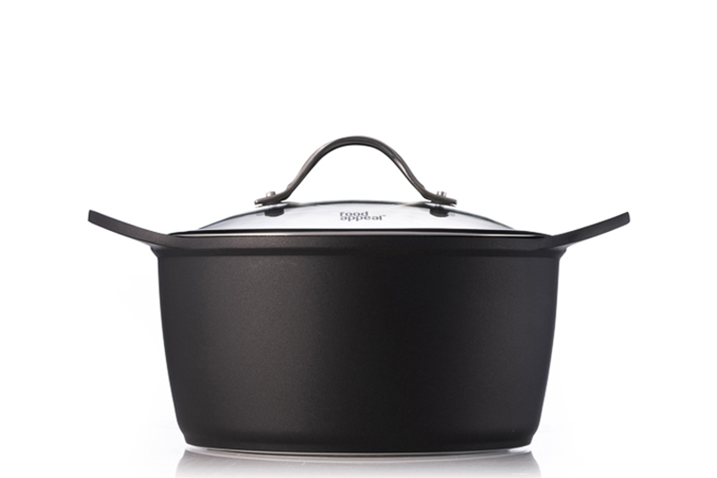 32cm Casserole with lid BLACK MARBLE by FOOD APPEAL
